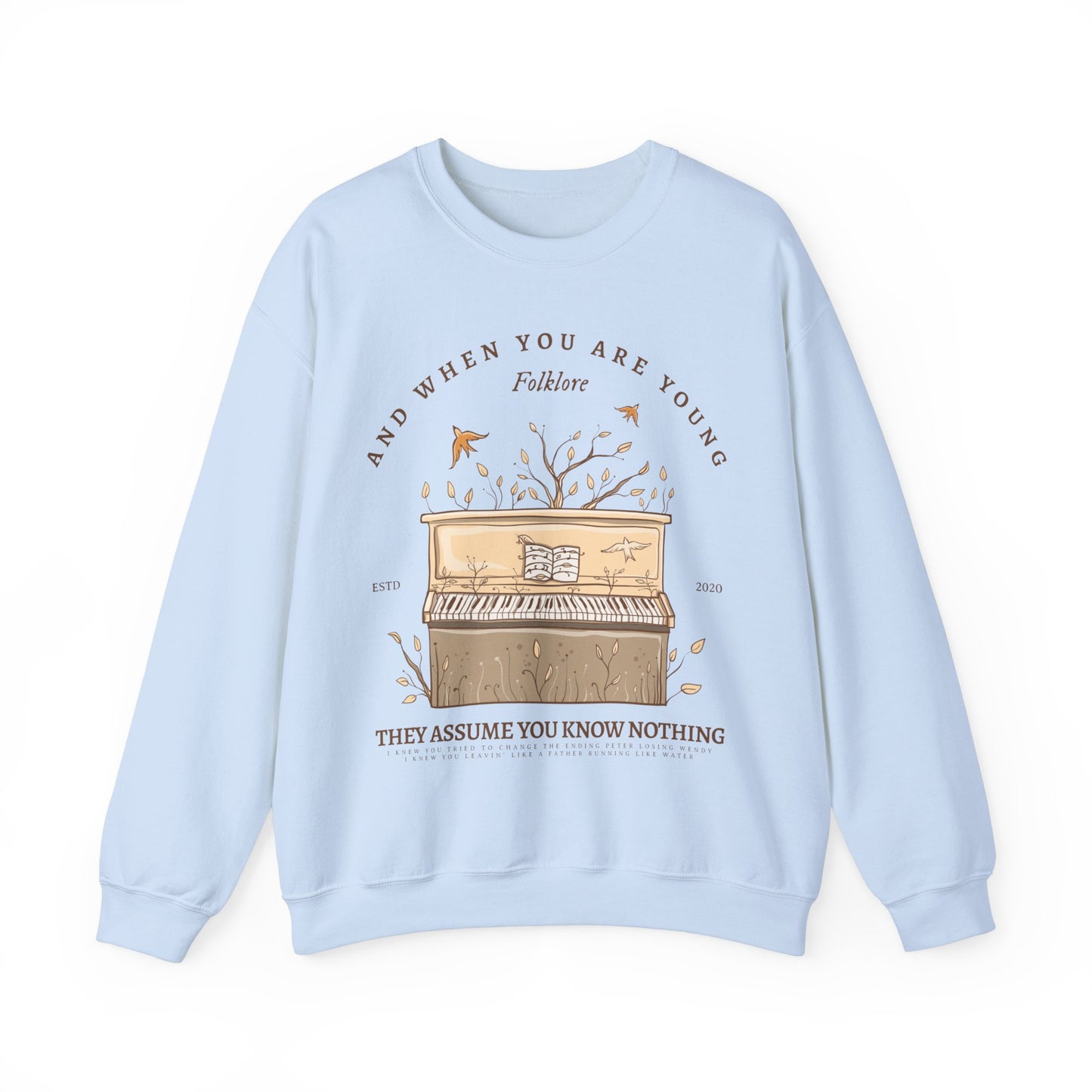 Cardigan Themed Vintage Piano Covered With Branches Sweatshirt