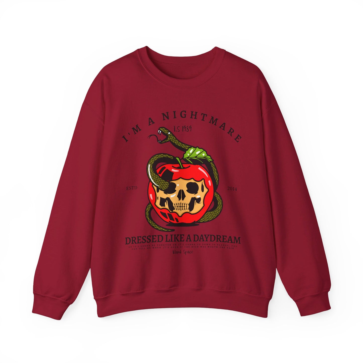 Blank Space Skull Apple Halloween Edition Sweatshirt