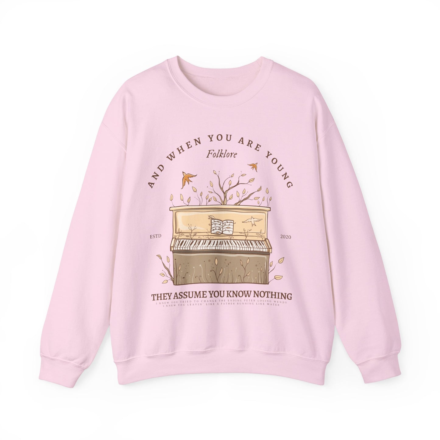 Cardigan Themed Vintage Piano Covered With Branches Sweatshirt