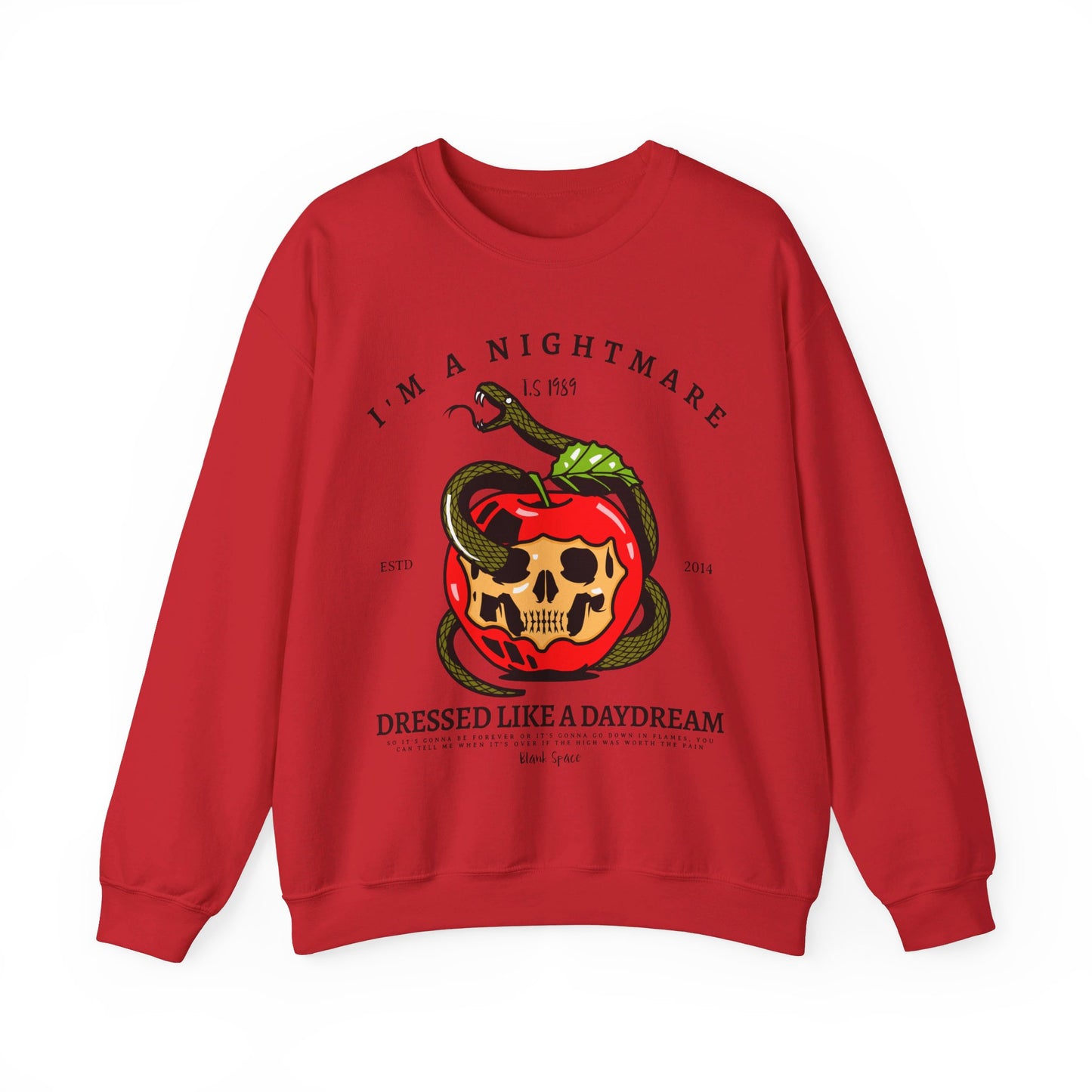 Blank Space Skull Apple Halloween Edition Sweatshirt