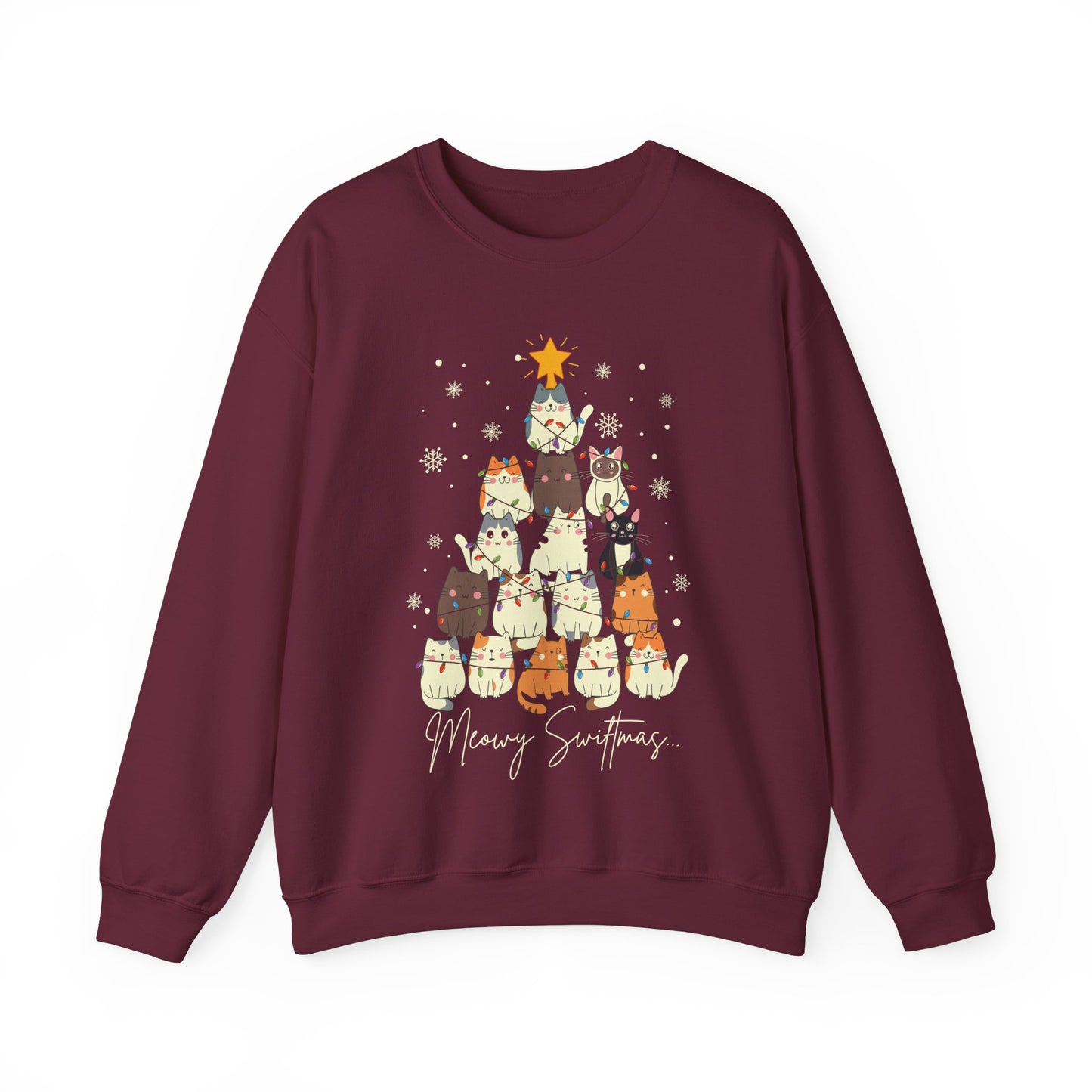 Meowy Swiftmas Cat Tree Sweatshirt