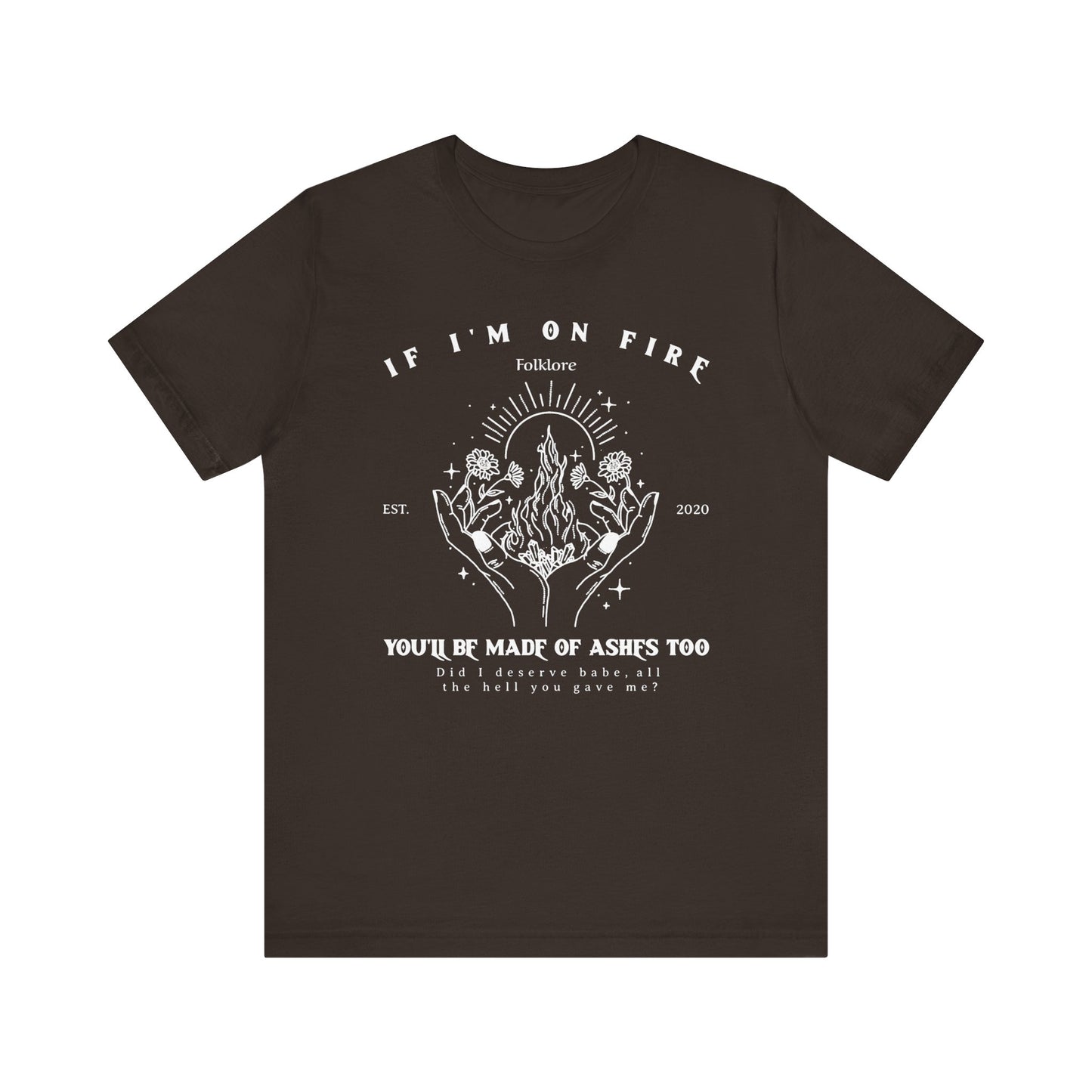 My Tears Ricochet Hands On Fire Graphic T-Shirt