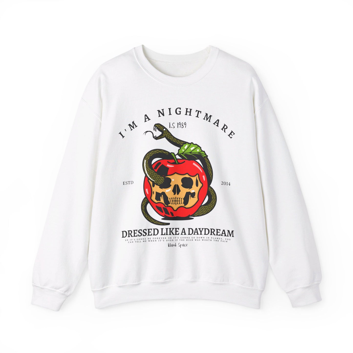 Blank Space Skull Apple Halloween Edition Sweatshirt