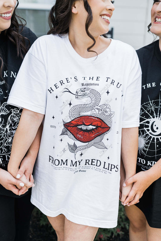 Here Is The Truth From My Red Lips Rep End Game T-shirt