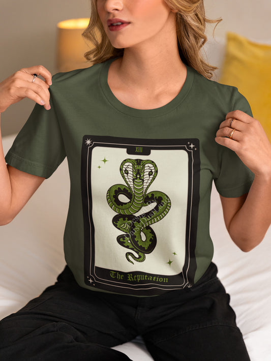 The Reputation Tarot Card Style Snake Tee