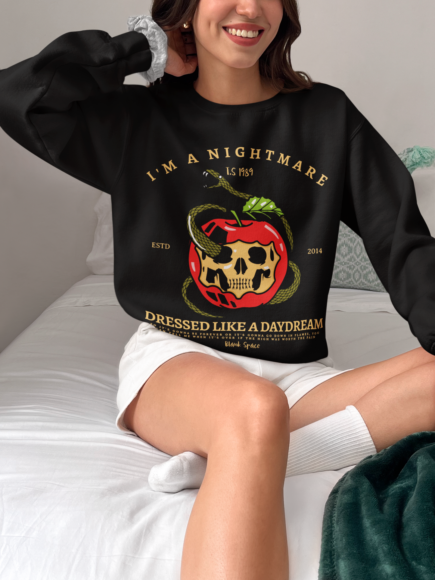 Blank Space Skull Apple Halloween Edition Sweatshirt