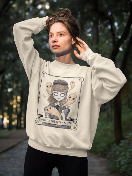 What A Ghostly Scene Halloween Edition Sweatshirt