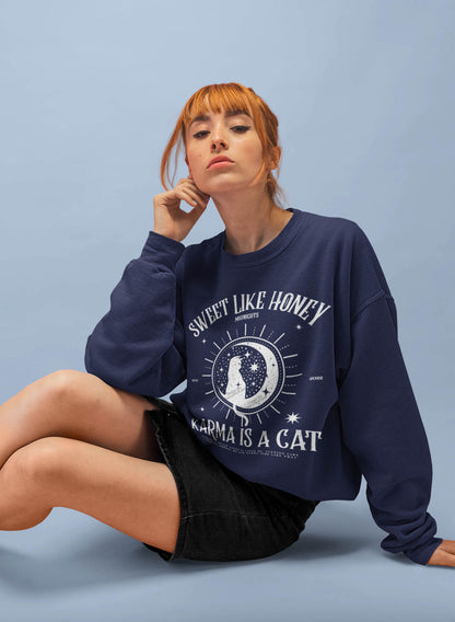 Karma Is a Cat Celestial Crewneck