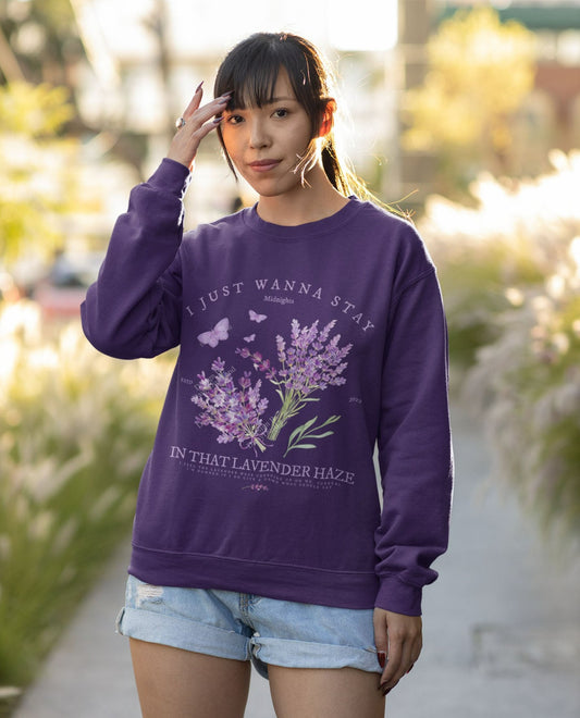 Lavender Haze Cottagecore Aesthetic Sweatshirt