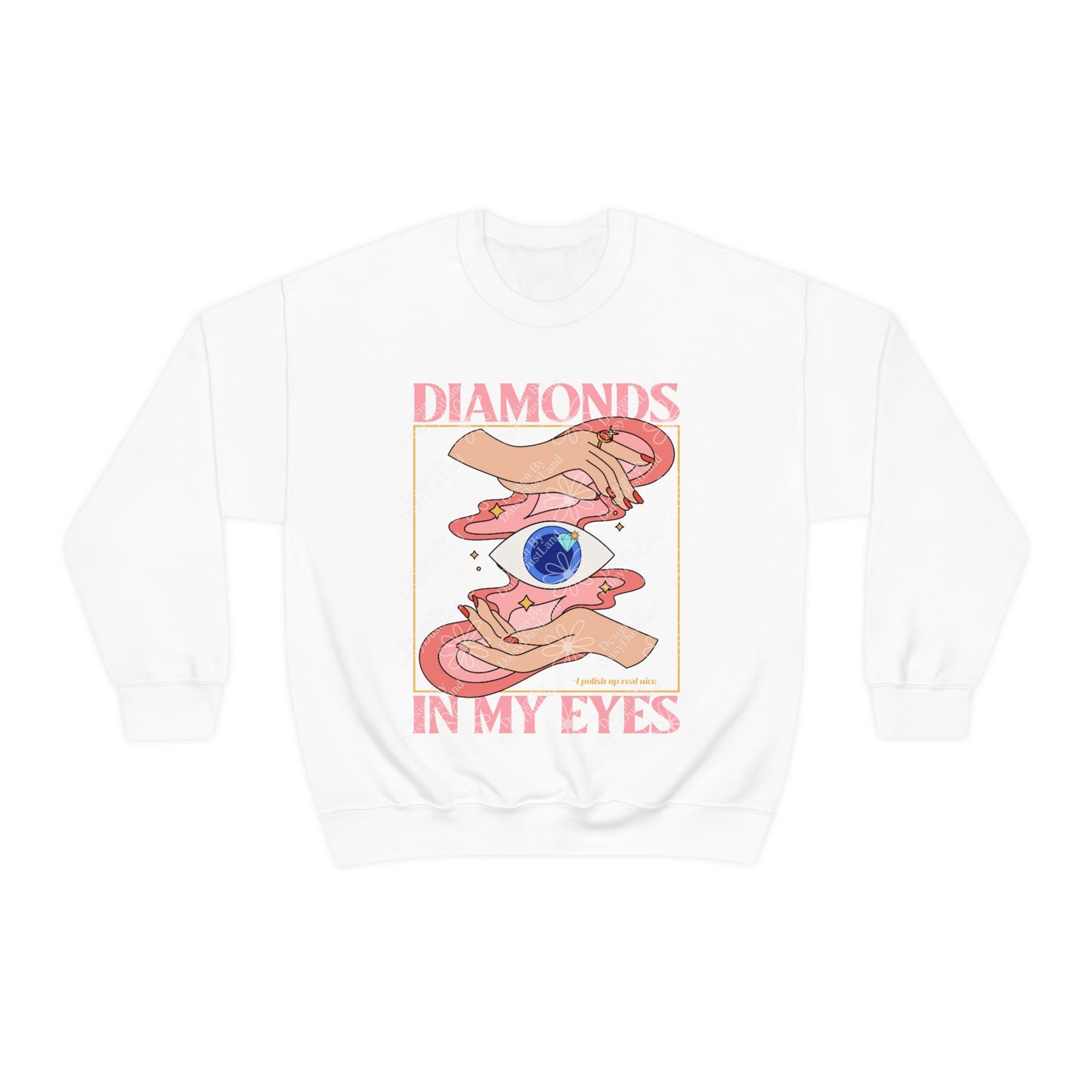 Diamonds In My Eyes Retro Graphic Crewneck No:2