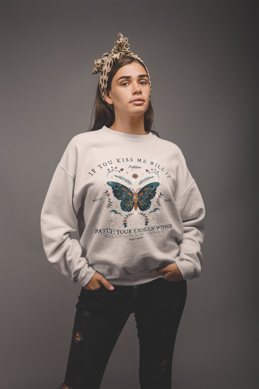 Betty's Garden Vintage Butterfly Sweatshirt