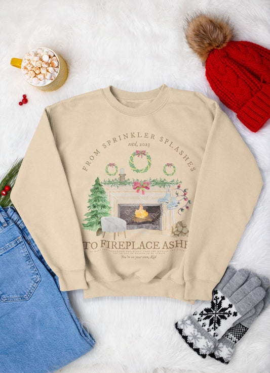 YOYOK Inspired Christmas Fireplace Crewneck