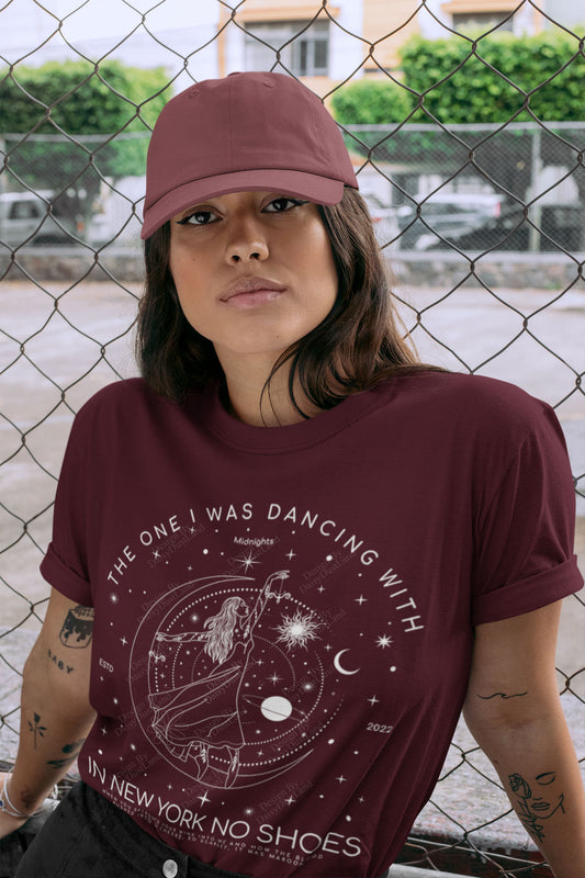 Maroon Celestial Dancing Woman Tee